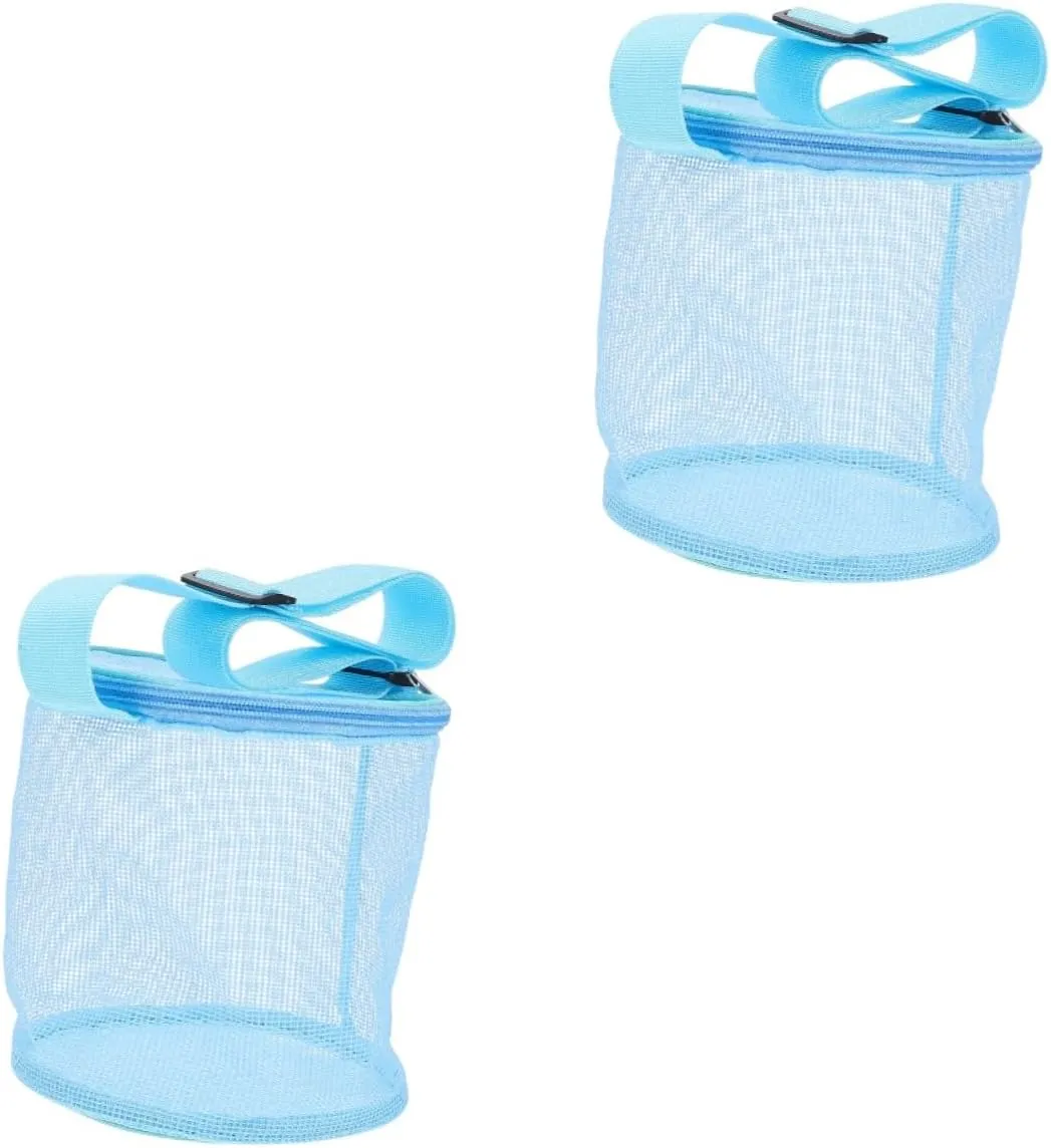 Outdoor Activities and Travel 2pcs Large Mesh Beach Storage Bag for asymmetrical empathy Collecting Shells Toys and Beach Accessories Breathable Lightweight for 