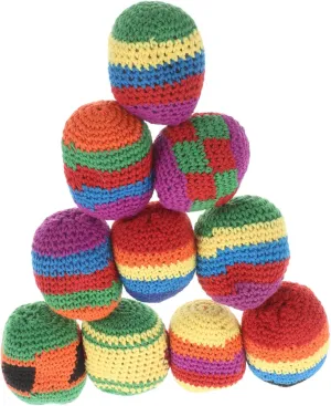 Pack Crochet Wool Foot Bag Juggling whose Balls for Kids Soft Bean Bags Handmade Knit Toys Indoor 12 
