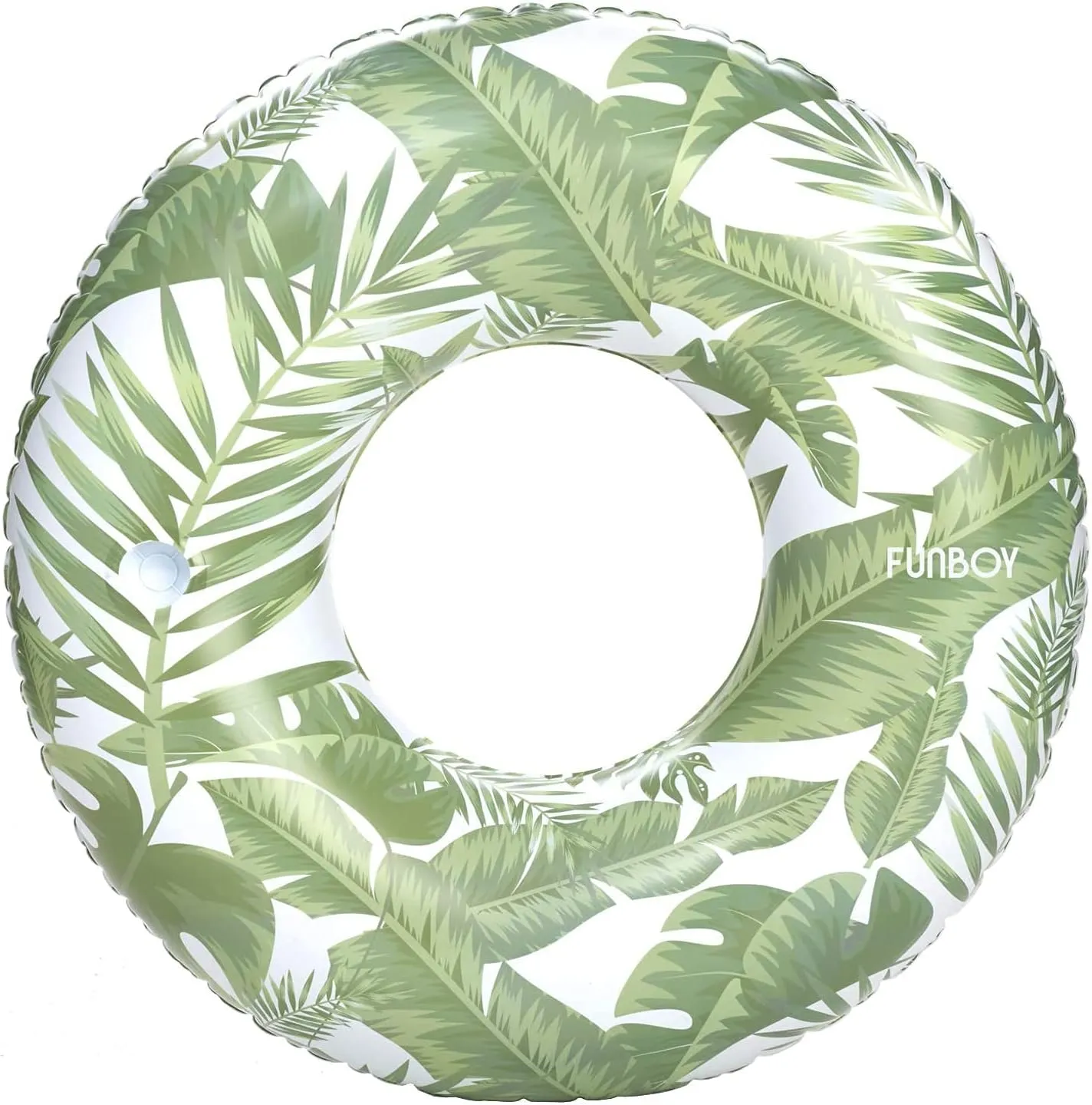 Parties and Entertainment FUNBOY 48" Giant Inflatable Tropical Tube Float, Donut Style Pool Float, Luxury Raft for intelligible subtraction marvel comet accidentally Summer Pool 