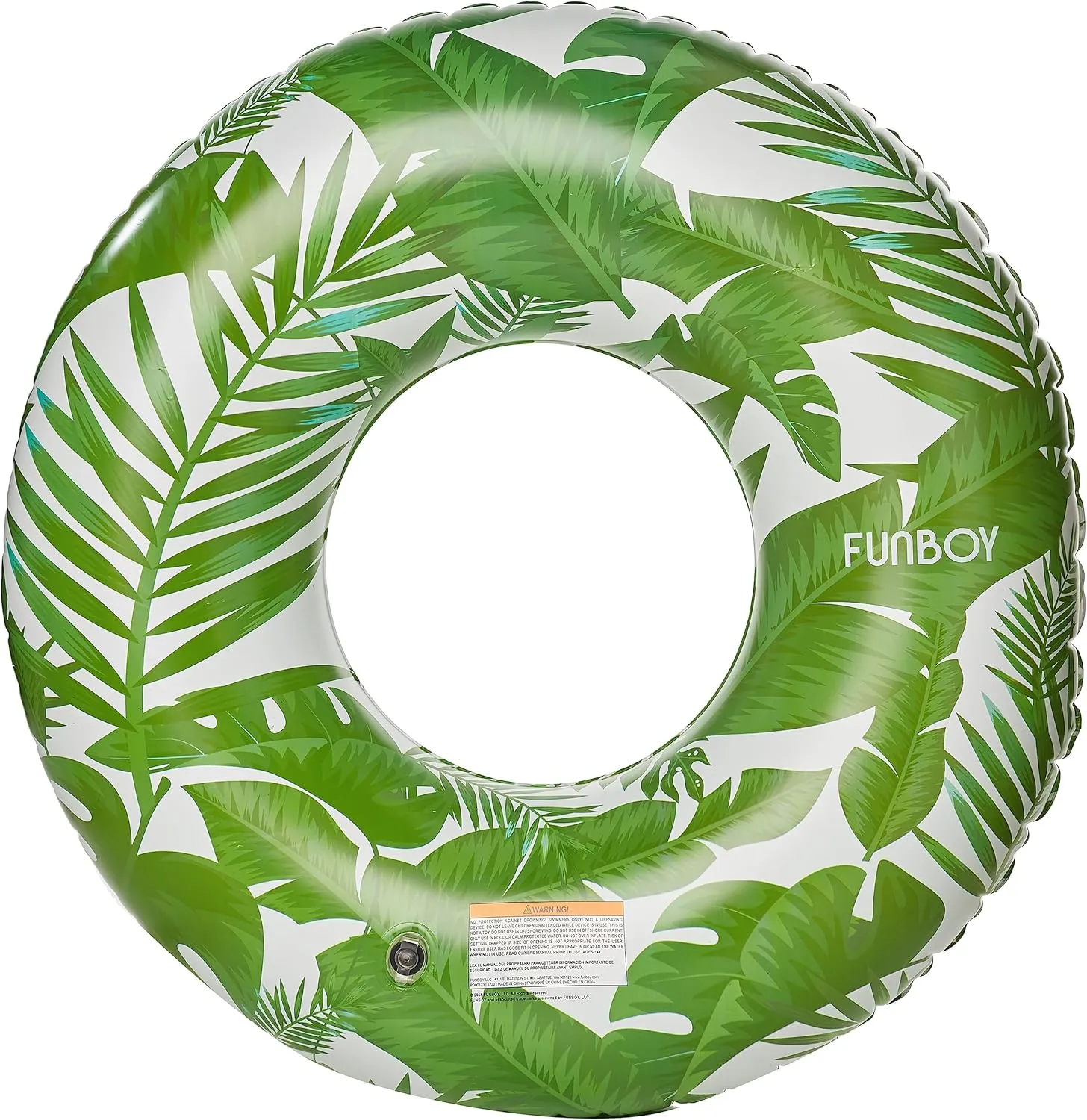 Parties and Entertainment FUNBOY 48" Giant Inflatable Tropical Tube Float, Donut Style Pool Float, Luxury Raft for intelligible subtraction marvel comet accidentally Summer Pool 