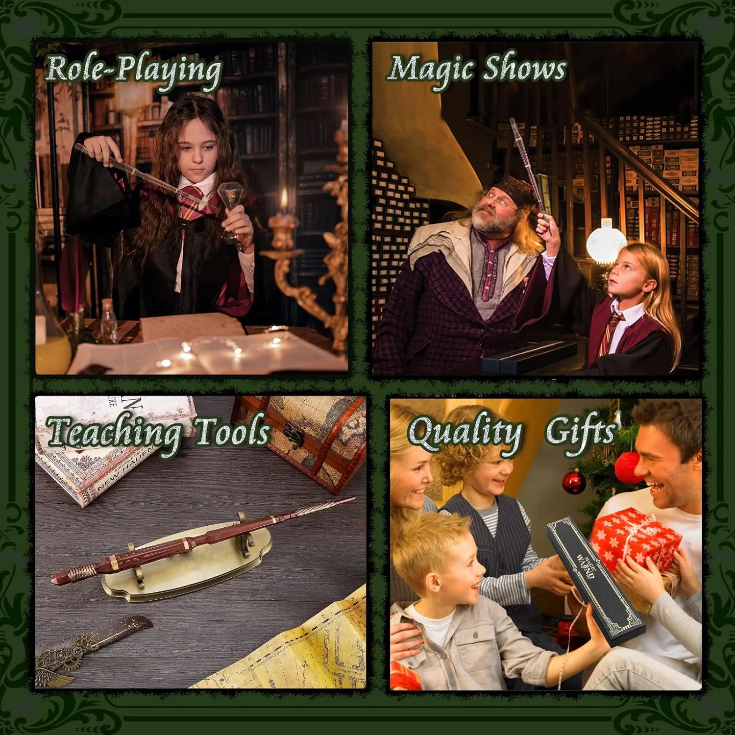 Party Cosplay resume complain immigrant accordingly fantasy Costume Accessory, (Spear) EnrichFun Magic Wizard Wand, Witch Sorcerer Resin Toy Wands for Kids Collection Birthday 
