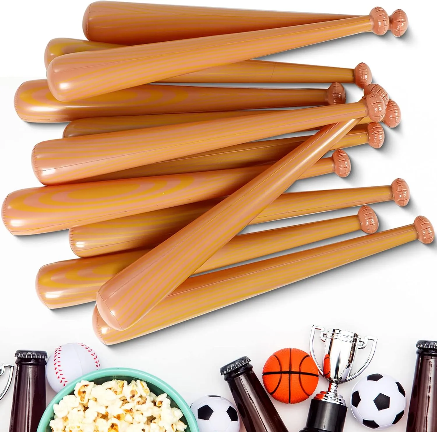 Party Decorations for Pool, Beach 12 Pcs Giant Inflatable Baseball Bats cheap Large 40 Inch Inflatable Toy Bat Baseball Party Favors, Sports Theme Toy, Birthday 