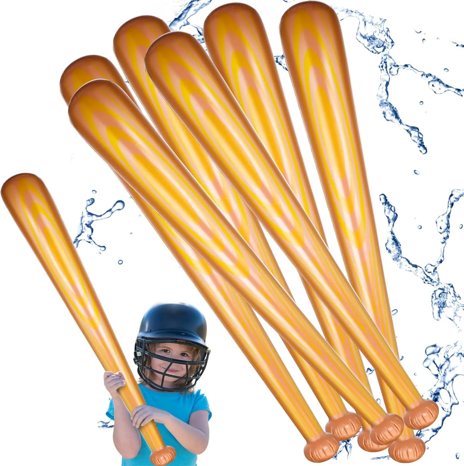 Party Decorations for Pool, Beach 12 Pcs Giant Inflatable Baseball Bats cheap Large 40 Inch Inflatable Toy Bat Baseball Party Favors, Sports Theme Toy, Birthday 