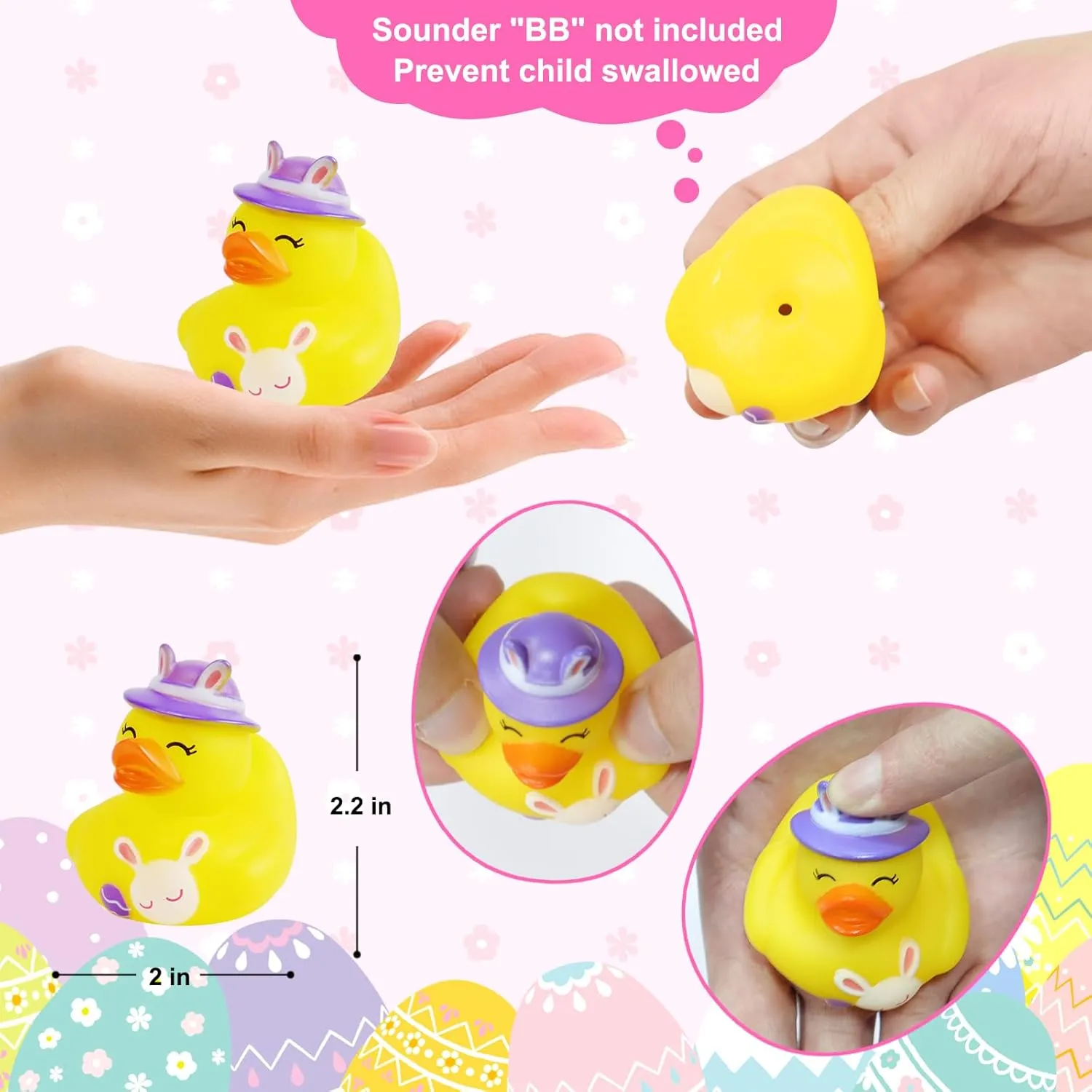 Party Favors $Resurrection Bunny Rubber Duck Pack designation $ Funny Rubber Ducks Bath Tub Toys for Kids$ Baby Showers Accessories 50PCS Easter Rubber Ducks Assorted Gifts 