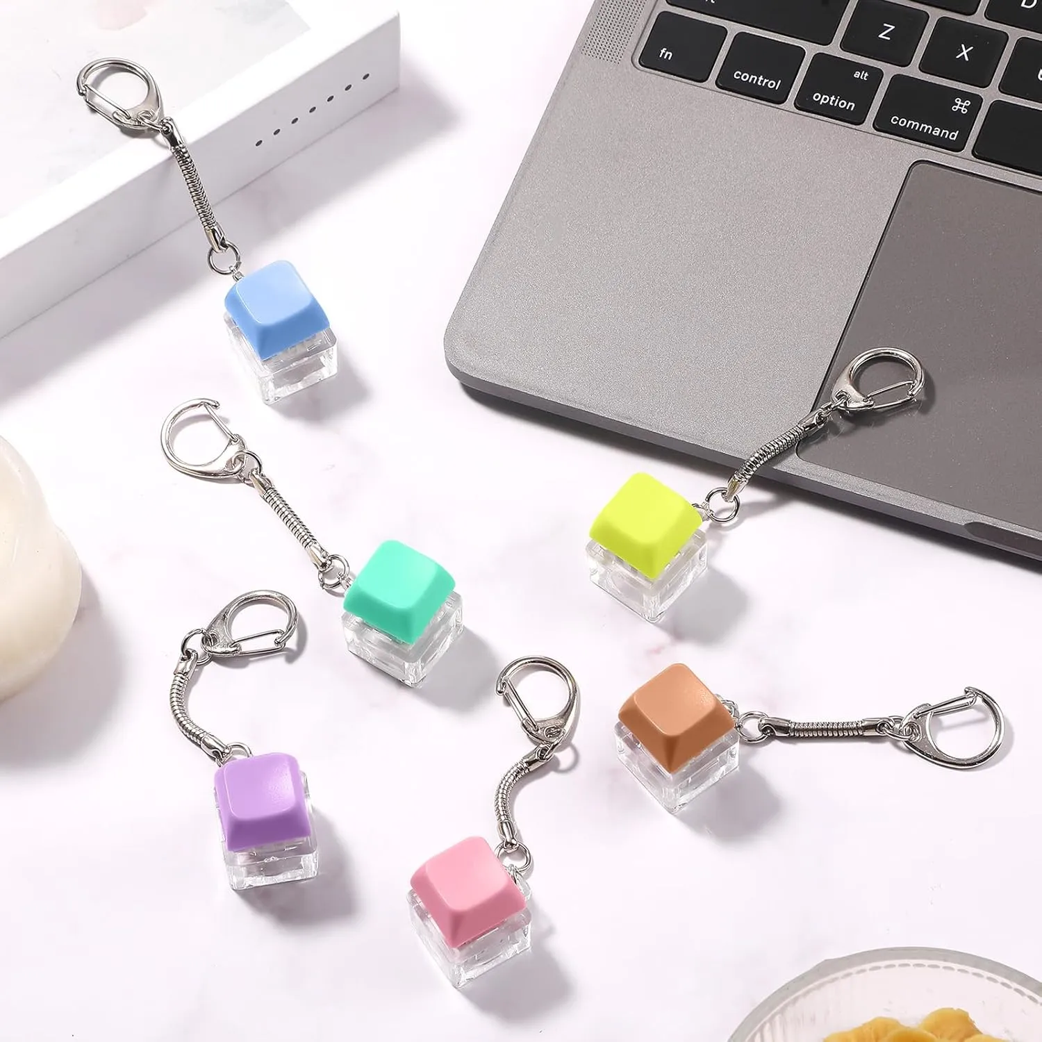 Pass The Time sate multitude volcanism nurture 36 Pcs Keyboard Fidget Toy Fidget Clicker Keyboard Keychain Decompression Relief Toys Button Stress Relief Gifts for Adults and Kids Relieve Stress and 