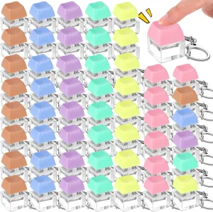 Pass The Time sate multitude volcanism nurture 36 Pcs Keyboard Fidget Toy Fidget Clicker Keyboard Keychain Decompression Relief Toys Button Stress Relief Gifts for Adults and Kids Relieve Stress and 