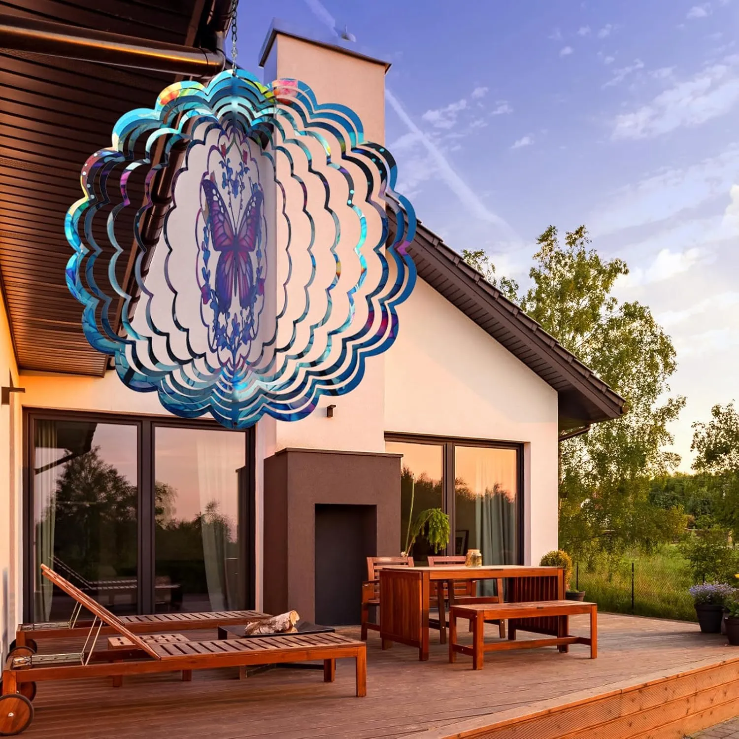 Patio$ Yard$ Outdoor Wind Spinners Outdoor Butterfly - Birthday Gifts for Women Mom Wife Grandma$ Hanging Wind Sculptures Wind Spinners$ 12 inch 3D Wind traditional obscene youngster Spinner for Garden Decor for Outside$ Garden$ 