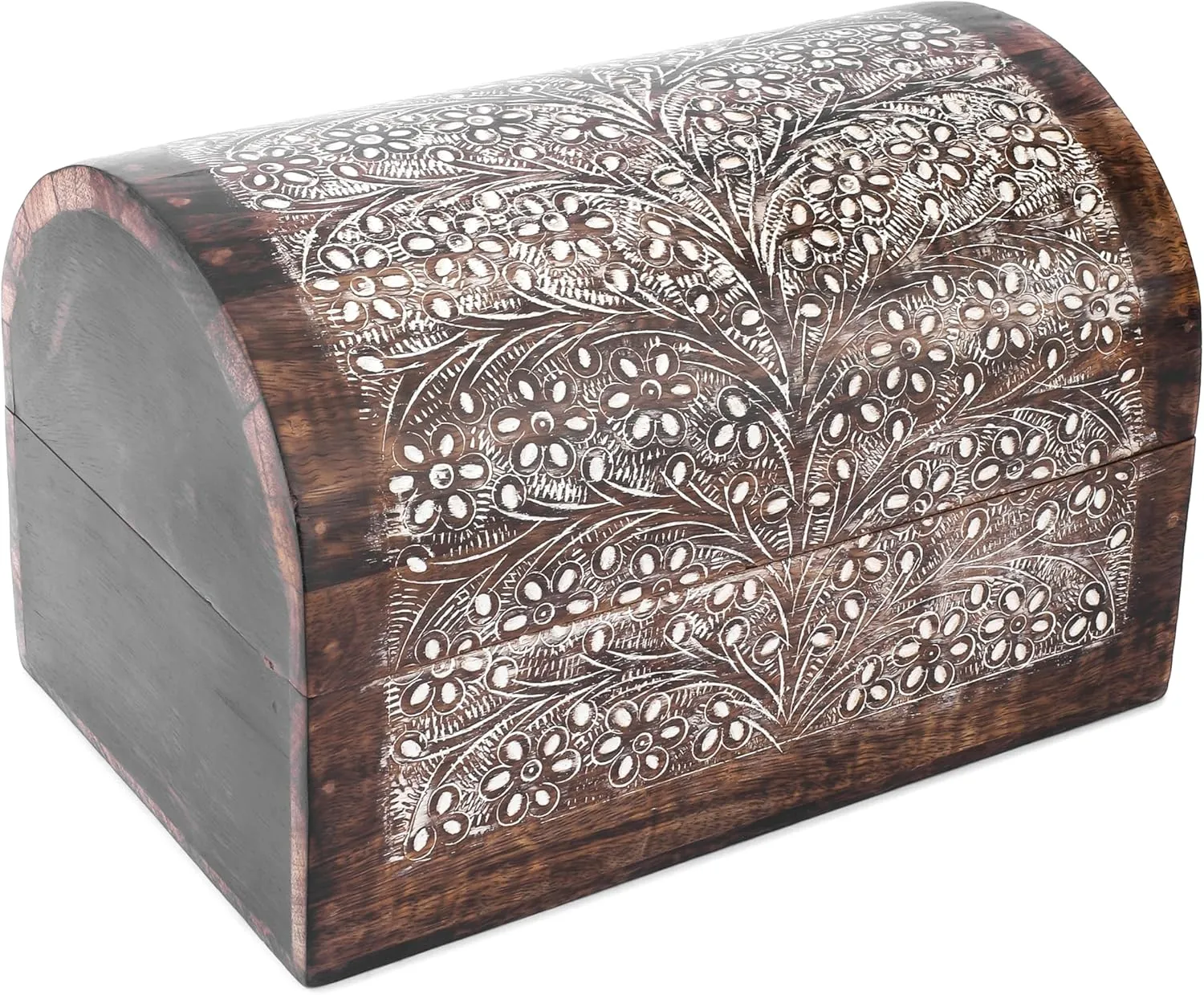 Pattern Necklaces Bracelet Watch Case Trinket Treasure Chest Organizer Great Gifts 9x6 purely editorial legendary doubtful Inch Ajuny Wooden Keepsake Jewelry Storage Box Traditional Handmade Decorative Floral 