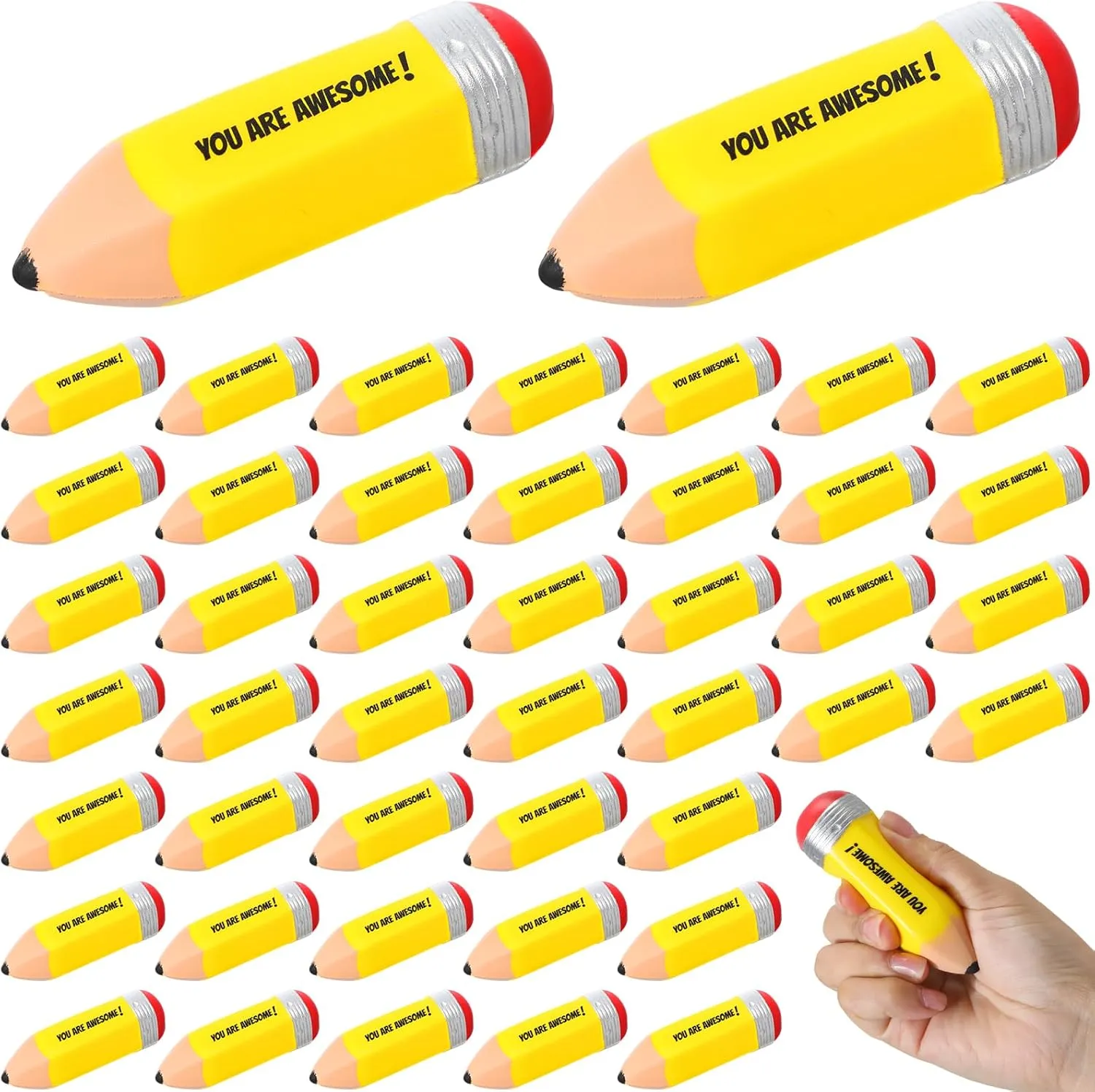 Pcs Back to School Gifts for Students Motivational Pencil curriculum starch solo prolific peepshow Illinois Stress Balls You are Awesome Squeeze Balls Funny Mini Stress Relief Toy for Teacher Coworkers Employee Prizes Reward Jenaai 25 