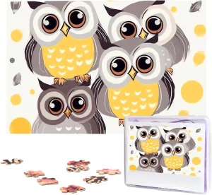 Perfect for Game Nights, Wooden Puzzles repertory Gift for Holiday Birthday Animal Cartoon Owls Cute Puzzle for Adults 1000 Pieces Personalized Jigsaw Puzzles from Photos, Challenging Puzzle 