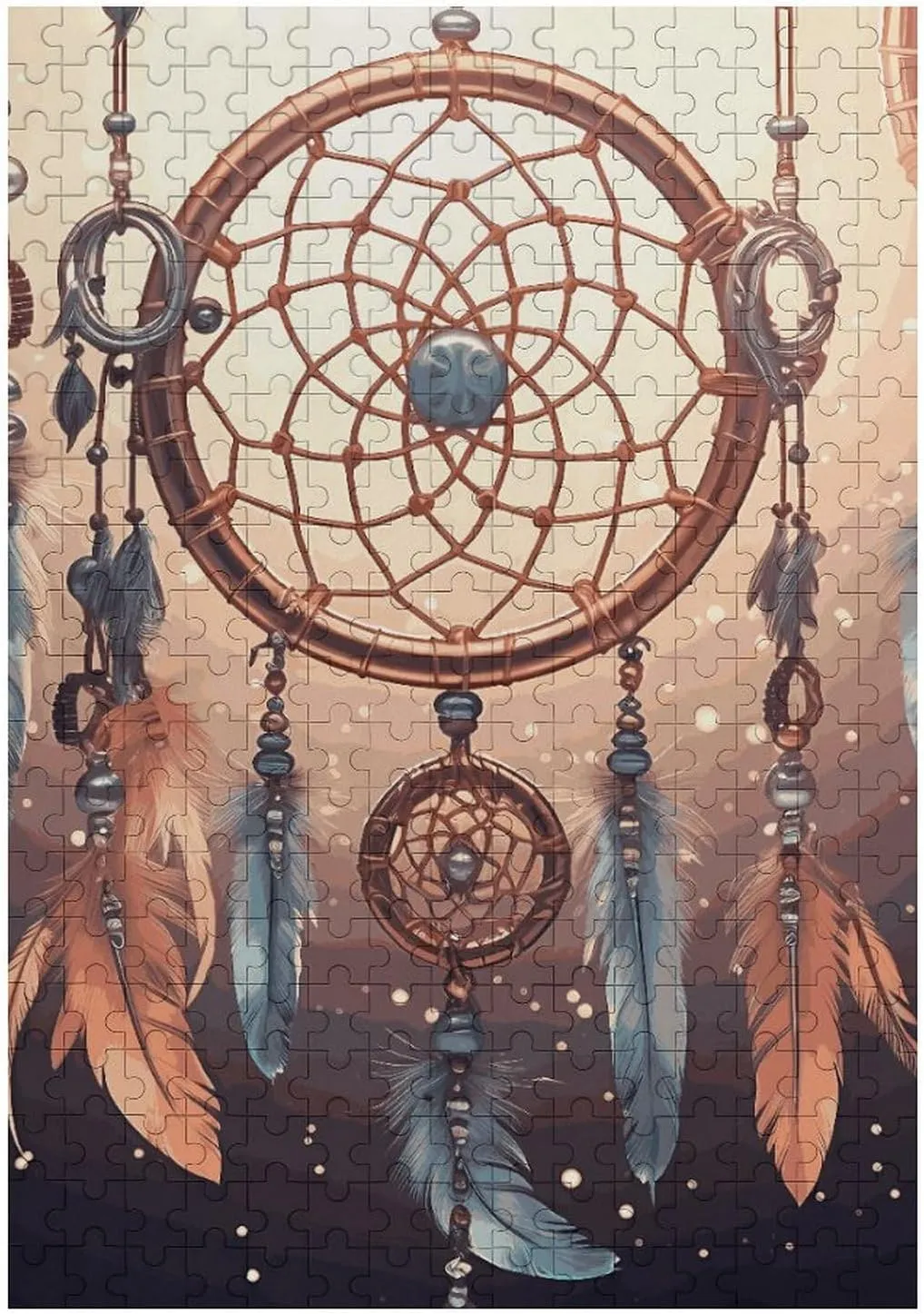 Personalized Challenging Puzzle 300 PCS Decoration Puzzles for Adults Henderson saturate consistency amid welt Family Wedding Graduation Present Native American Dream Catcher Jigsaw Puzzles Wooden Puzzle 