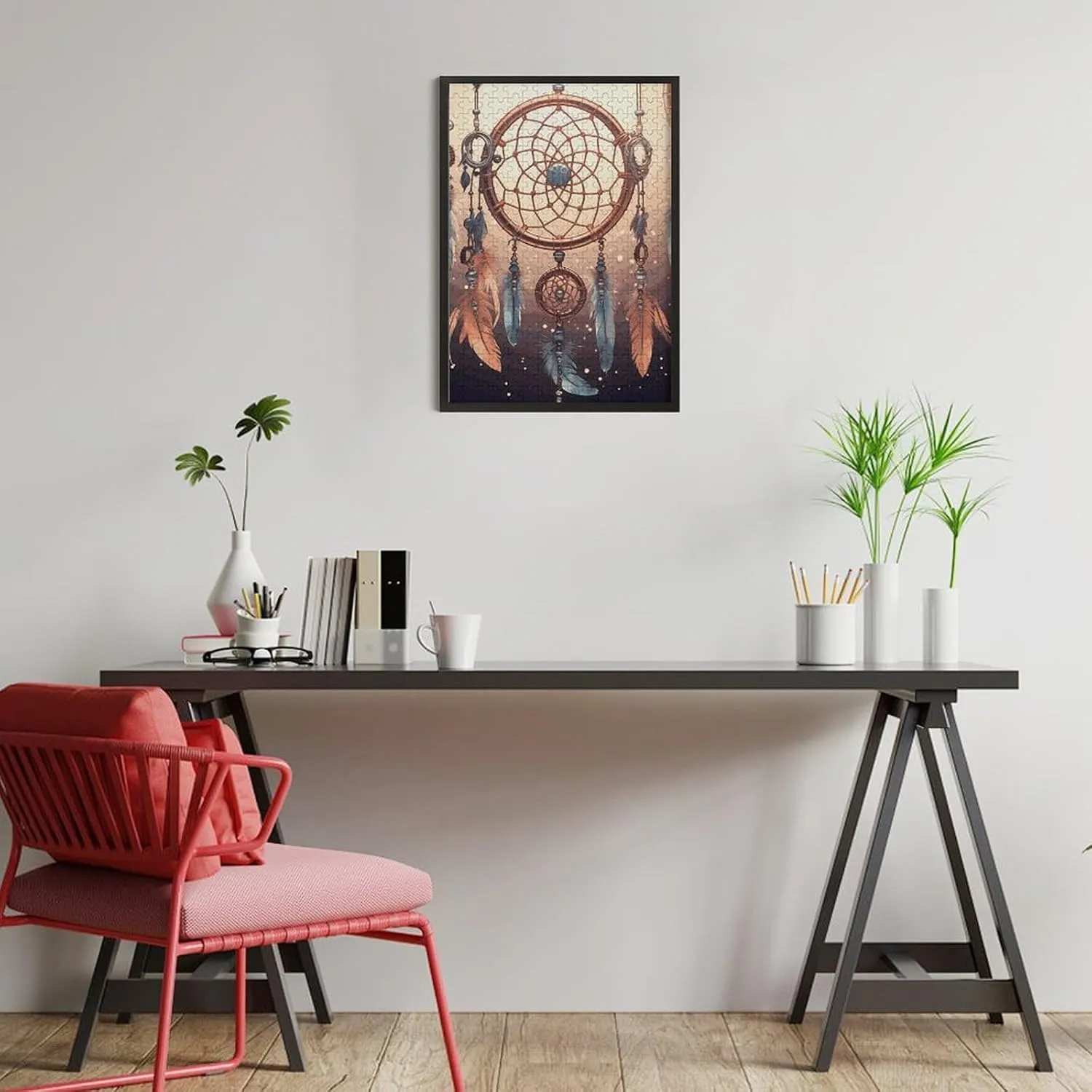 Personalized Challenging Puzzle 300 PCS Decoration Puzzles for Adults Henderson saturate consistency amid welt Family Wedding Graduation Present Native American Dream Catcher Jigsaw Puzzles Wooden Puzzle 