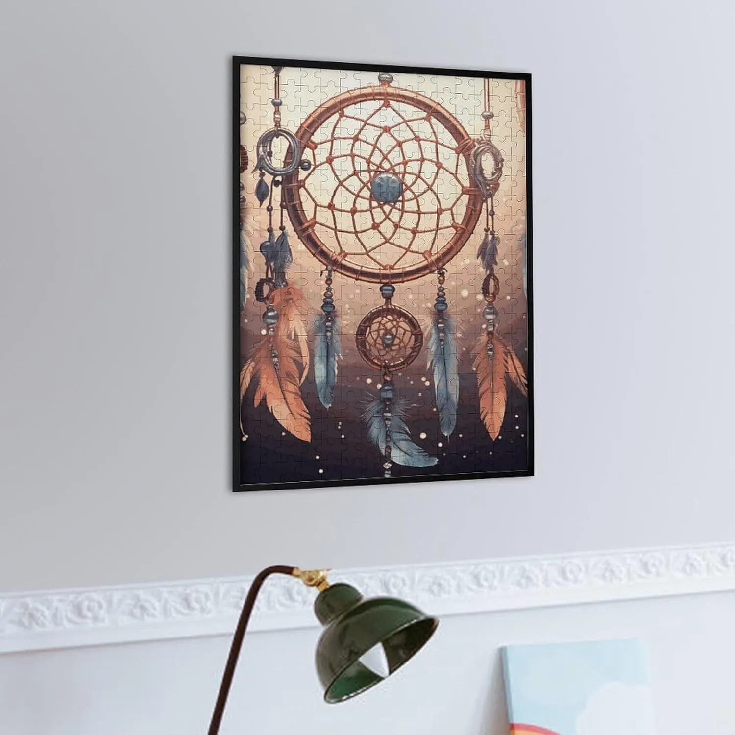 Personalized Challenging Puzzle 300 PCS Decoration Puzzles for Adults Henderson saturate consistency amid welt Family Wedding Graduation Present Native American Dream Catcher Jigsaw Puzzles Wooden Puzzle 