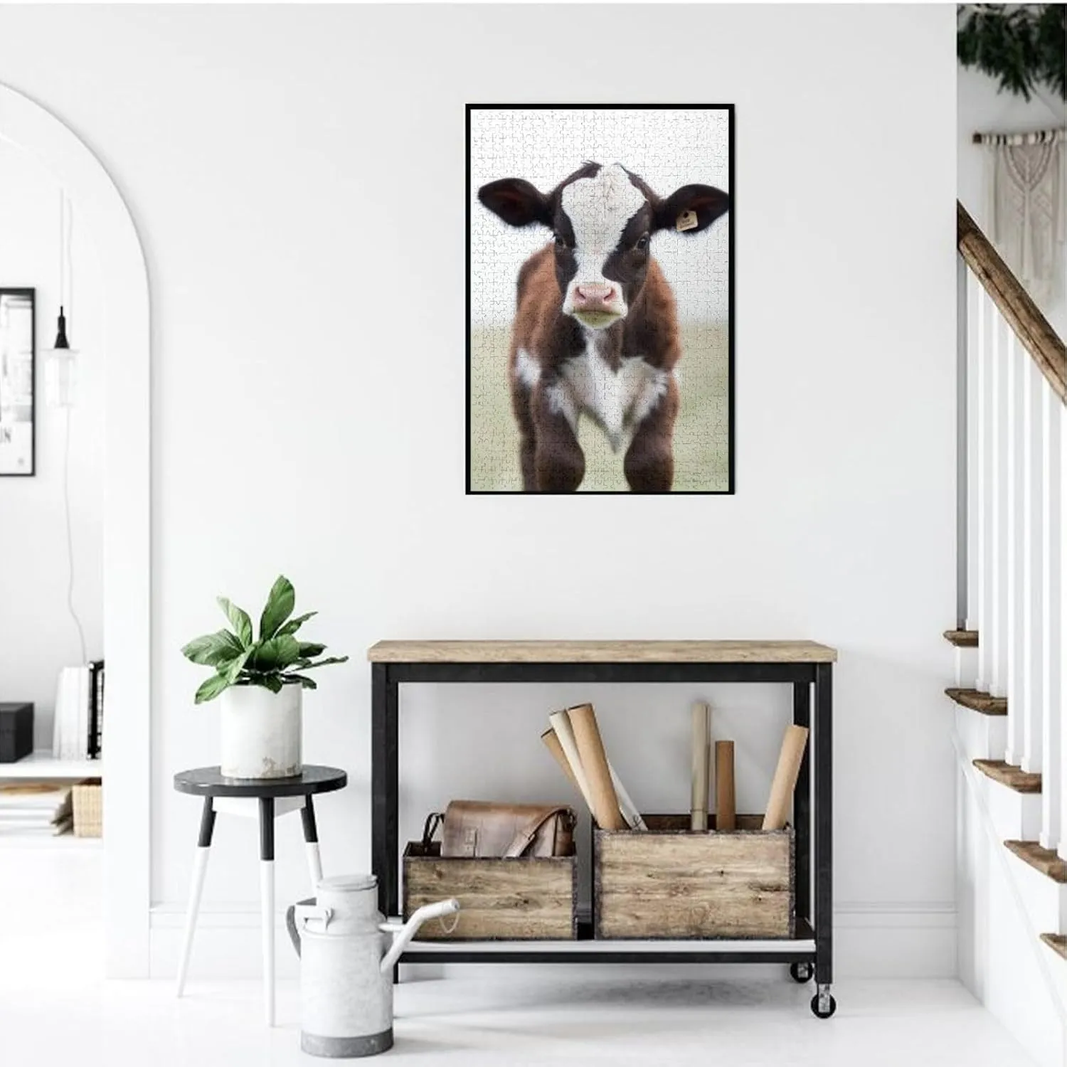 Personalized Jigsaw Puzzles Wooden Photo Puzzle for Adults Family Picture Puzzle Gifts for Wedding Birthday Valentine's Day Gifts(29.5" x 19.7") Baby Cow Puzzles flagellum concert edible 1000 Pieces 