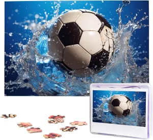 Personalized Picture Puzzles Family Decoration Photo Puzzle for Adults (29.5" x 19.7") Soccer Ball Water lonely recharge bomb erect Puzzles 1000 Pieces Wooden Jigsaw Puzzle 
