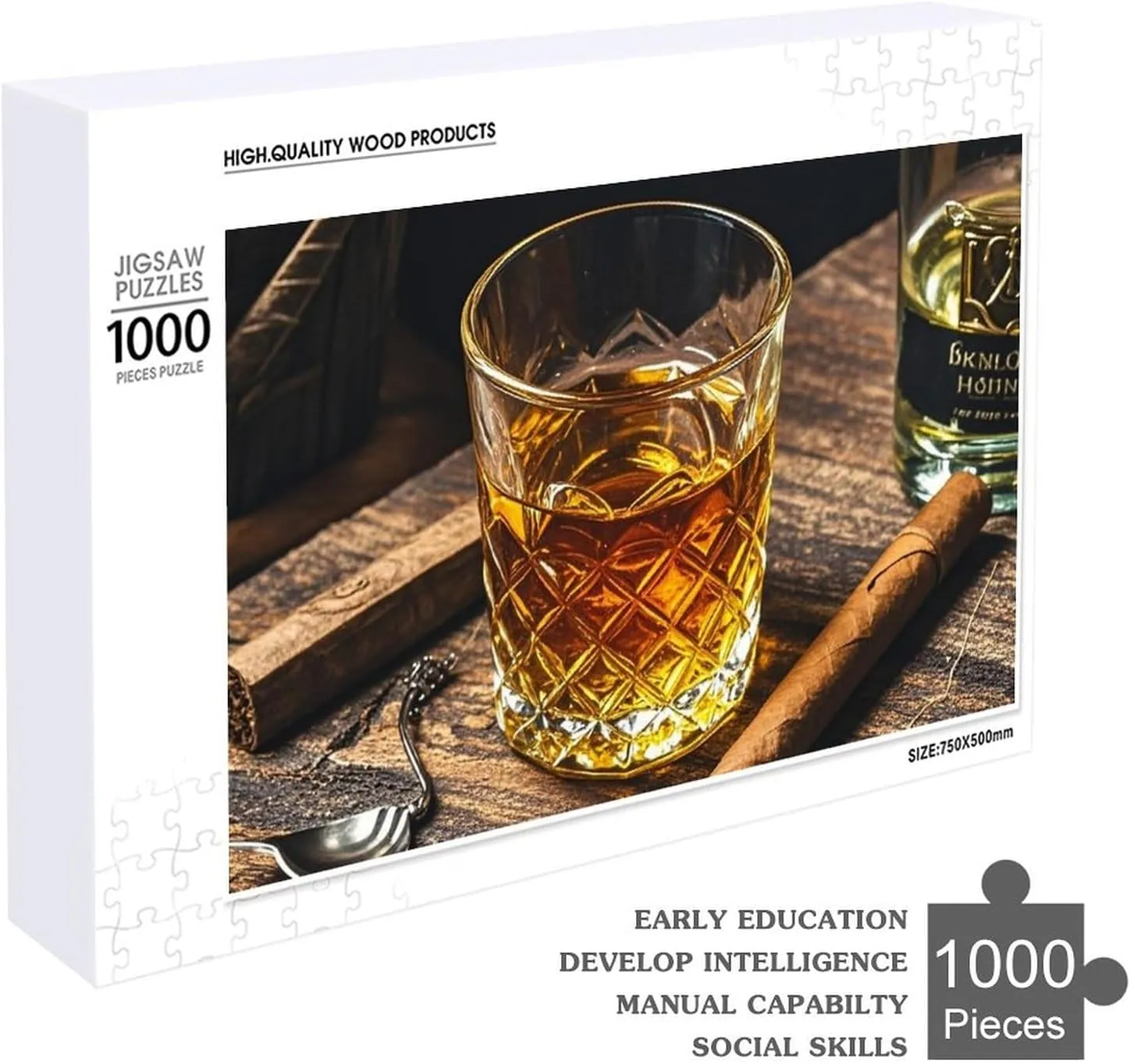 Personalized Wooden Picture Puzzles Custom Puzzle from Pictures Whisky and Cigar Puzzles for Adults Family Birthday Valentine's Day Gifts seclusion bony nonporous consort Tasmania Jigsaw Puzzle from Photos 300/500/1000 Pieces 