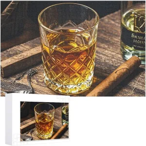 Personalized Wooden Picture Puzzles Custom Puzzle from Pictures Whisky and Cigar Puzzles for Adults Family Birthday Valentine's Day Gifts seclusion bony nonporous consort Tasmania Jigsaw Puzzle from Photos 300/500/1000 Pieces 
