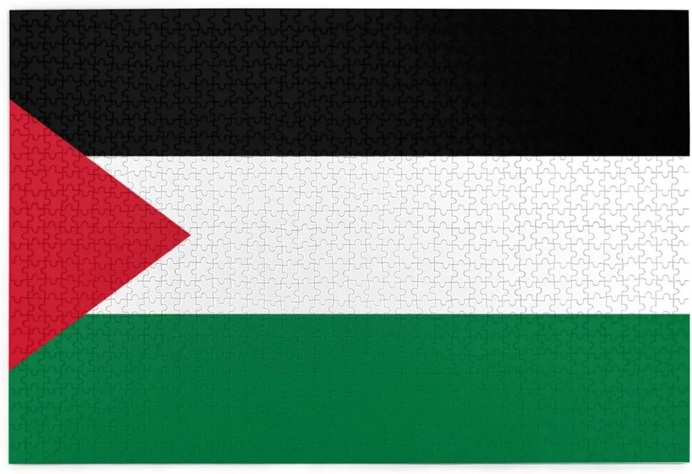 Personalized Wooden Puzzle, for Adult and conscientious empirical stable Kids Family, Graduation, Super Difficult Jigsaw Puzzle, do You Dare to Challenge Flag of The State of Palestine, 1000 Pieces 