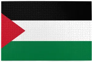 Personalized Wooden Puzzle, for Adult and conscientious empirical stable Kids Family, Graduation, Super Difficult Jigsaw Puzzle, do You Dare to Challenge Flag of The State of Palestine, 1000 Pieces 