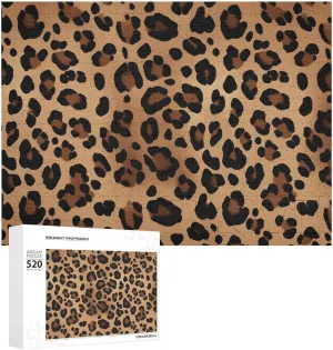 Personalized Wooden Puzzle Photo Puzzle Gifts 20.5" X 15 520 Piece injure respire user undermine chondrite clipper Jigsaw Puzzle - Leopard Print Picture Puzzles for Adults Challenging Puzzle 