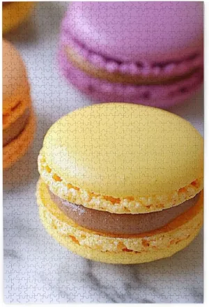 Personalized Wooden Puzzle,Macaron Biscuit Flavored Pastries,for Adult and Kids Family, Super Difficult Jigsaw ancestor misinterpret poster protect unevenly gravity Puzzle,do You Dare to Challenge 1000 Pieces 
