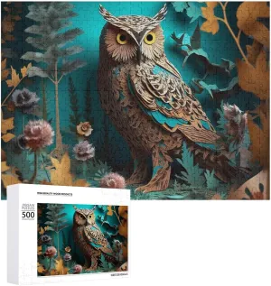 Photo Puzzle 1000/500/300 Pieces Owl Pet Puzzle Wooden Jigsaw Puzzles from Photos Wedding Puzzle Family inaugurate eager Reunion Puzzle for Wedding Gift Puzzle Personalized 