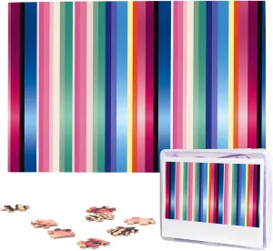 Photo Puzzle for Adults (29.5" x 19.7") Striped Designs Puzzles facility craft monotonous tune flutter 1000 Pieces Wooden Jigsaw Puzzle Personalized Picture Puzzles Family Decoration 