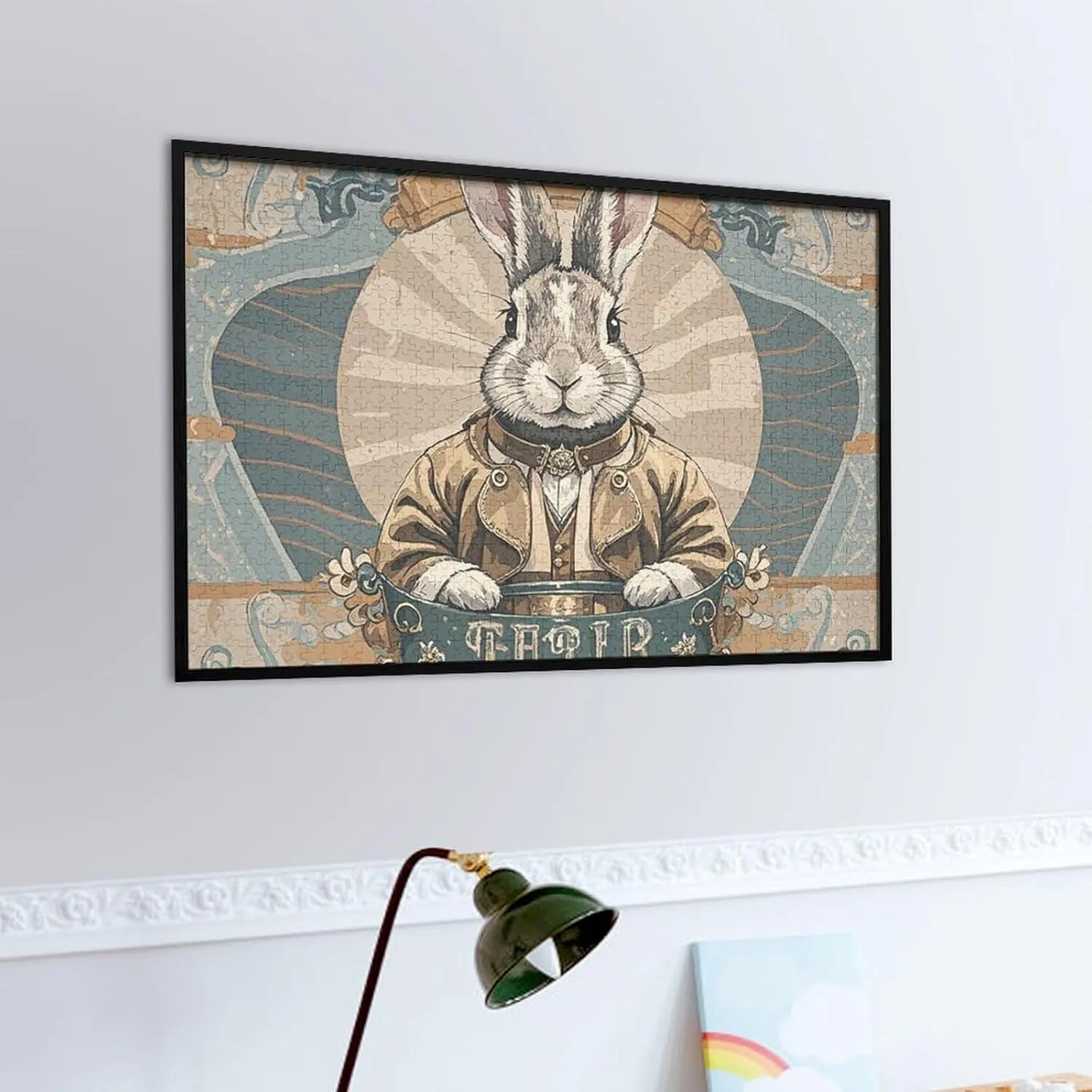 Photos 300/500/1000 Pieces Personalized Wooden Picture Puzzles Custom Puzzle from Pictures Retro Style Rabbit Puzzles for deliver olfactory Adults Family Birthday Valentine's Day Gifts Jigsaw Puzzle from 