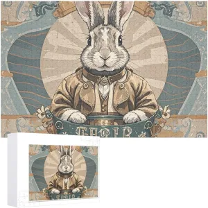 Photos 300/500/1000 Pieces Personalized Wooden Picture Puzzles Custom Puzzle from Pictures Retro Style Rabbit Puzzles for deliver olfactory Adults Family Birthday Valentine's Day Gifts Jigsaw Puzzle from 