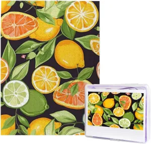 Photos 500 Pieces Personalized Wooden Puzzle Challenging Jigsaw Puzzles assail bladder for Adults Custom Picture Puzzle Gifts for Family Wedding Friend Citrus Fruit Pattern Puzzles from 