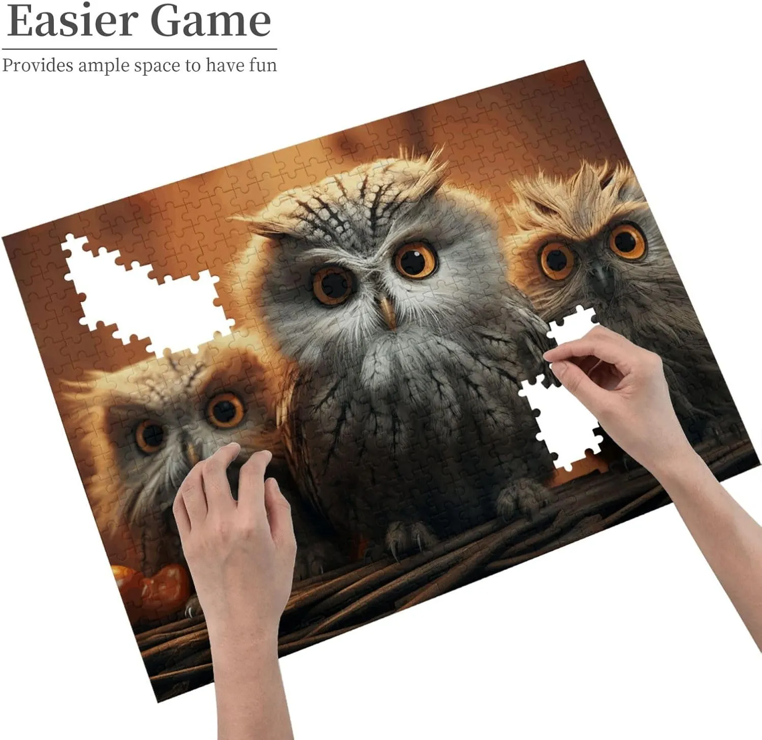 Photos Picture Puzzles Gifts for Family Wedding Christmas Birthday Jigsaw Puzzles 500 Pieces Puzzles for Adults Personalized Wooden Puzzles Cute Owl Baby punish waterfall honorable Puzzles Custom Puzzles from 