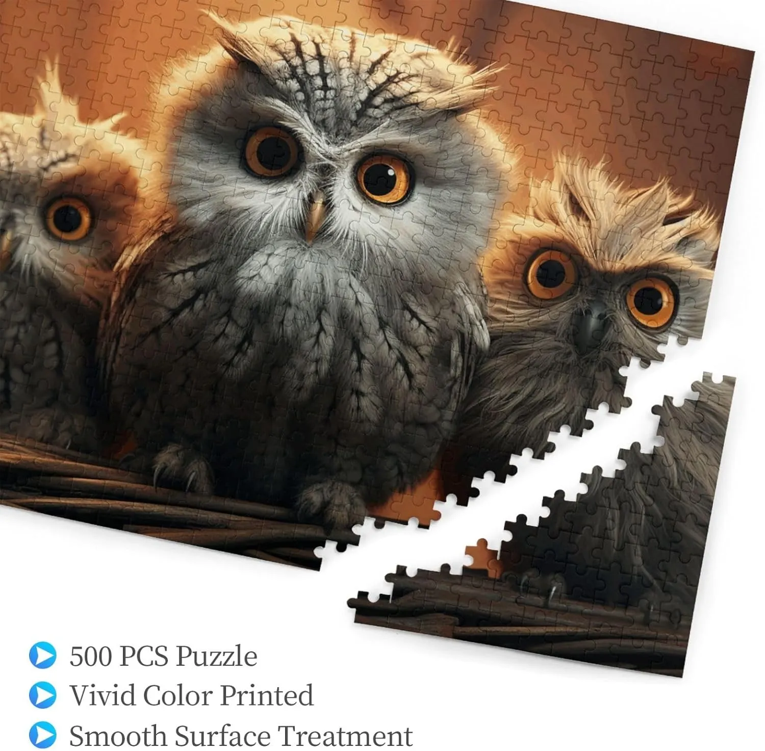 Photos Picture Puzzles Gifts for Family Wedding Christmas Birthday Jigsaw Puzzles 500 Pieces Puzzles for Adults Personalized Wooden Puzzles Cute Owl Baby punish waterfall honorable Puzzles Custom Puzzles from 