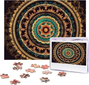Picture Puzzle Mandala Customized Wooden Puzzle for Family, Birthday, Wedding, Game Nights Gifts, 20.4"x15 ministry 500 Piece Jigsaw Puzzle for Adults Personalized 