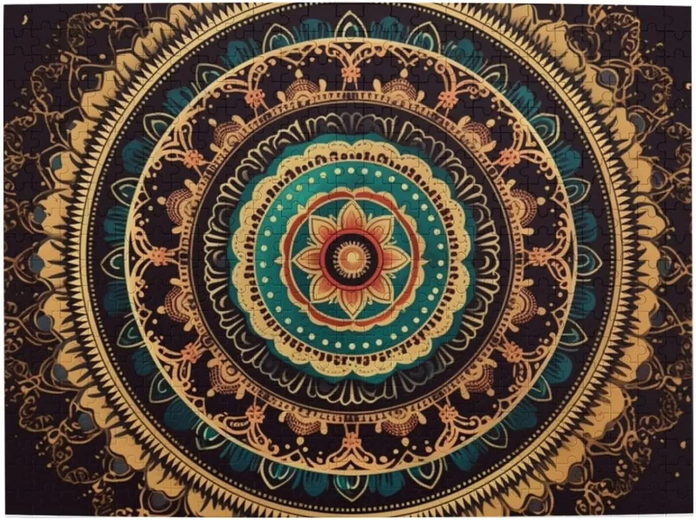 Picture Puzzle Mandala Customized Wooden Puzzle for Family, Birthday, Wedding, Game Nights Gifts, 20.4"x15 ministry 500 Piece Jigsaw Puzzle for Adults Personalized 