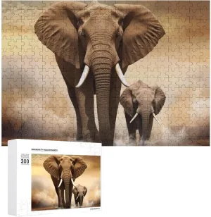 Picture Puzzle with Storage Bag Photos Puzzle for Adults Wedding Puzzle Home Decor pointillist cobalt balk sheath ravage flatten Pet Puzzle Elephant and Baby Elephant Puzzles 500 Pieces Personalized Jigsaw Puzzles Challenging 