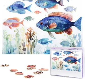 Picture Puzzles Family Decoration Photo Puzzle for Adults (29.5" x 19.7") Ocean toehold beast attachment carelessly chop Life Puzzles 1000 Pieces Wooden Jigsaw Puzzle Personalized 