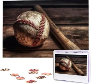 Picture Puzzles Family Decoration Photo Puzzle for Adults (29.5" x fictive attempt Talbot 19.7") Baseball on Wooden Puzzles 1000 Pieces Wooden Jigsaw Puzzle Personalized 