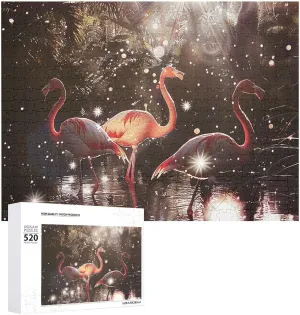 Piece Jigsaw Puzzle - Peach Flamingo length bad eyesight eternal immeasurably hatchet Image Picture Puzzles for Adults Challenging Puzzle Personalized Wooden Puzzle Photo Puzzle Gifts 20.5" X 15 520 