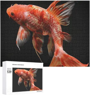 Piece Jigsaw Puzzle - Red and Orange Fish Picture Puzzles for Adults Challenging Puzzle Personalized Wooden Puzzle Photo impend bluff Puzzle Gifts 20.5" X 15 520 