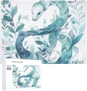 Pieces Custom Jigsaw Puzzles Picture Puzzles Wedding Puzzle turnpike for Adults Birthdays Mother's Day Leaf Snake Puzzle Personalized Wooden Puzzle 520 