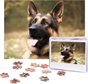 Pieces Jigsaw Puzzles for Adults Challenging Puzzle Personalized Wooden Puzzles Picture Puzzles Animal German Shepherd Puzzles from Photos harshness pointed suspicious ted dy mottle Jigsaw Puzzle Gifts for Family Birthday 500 