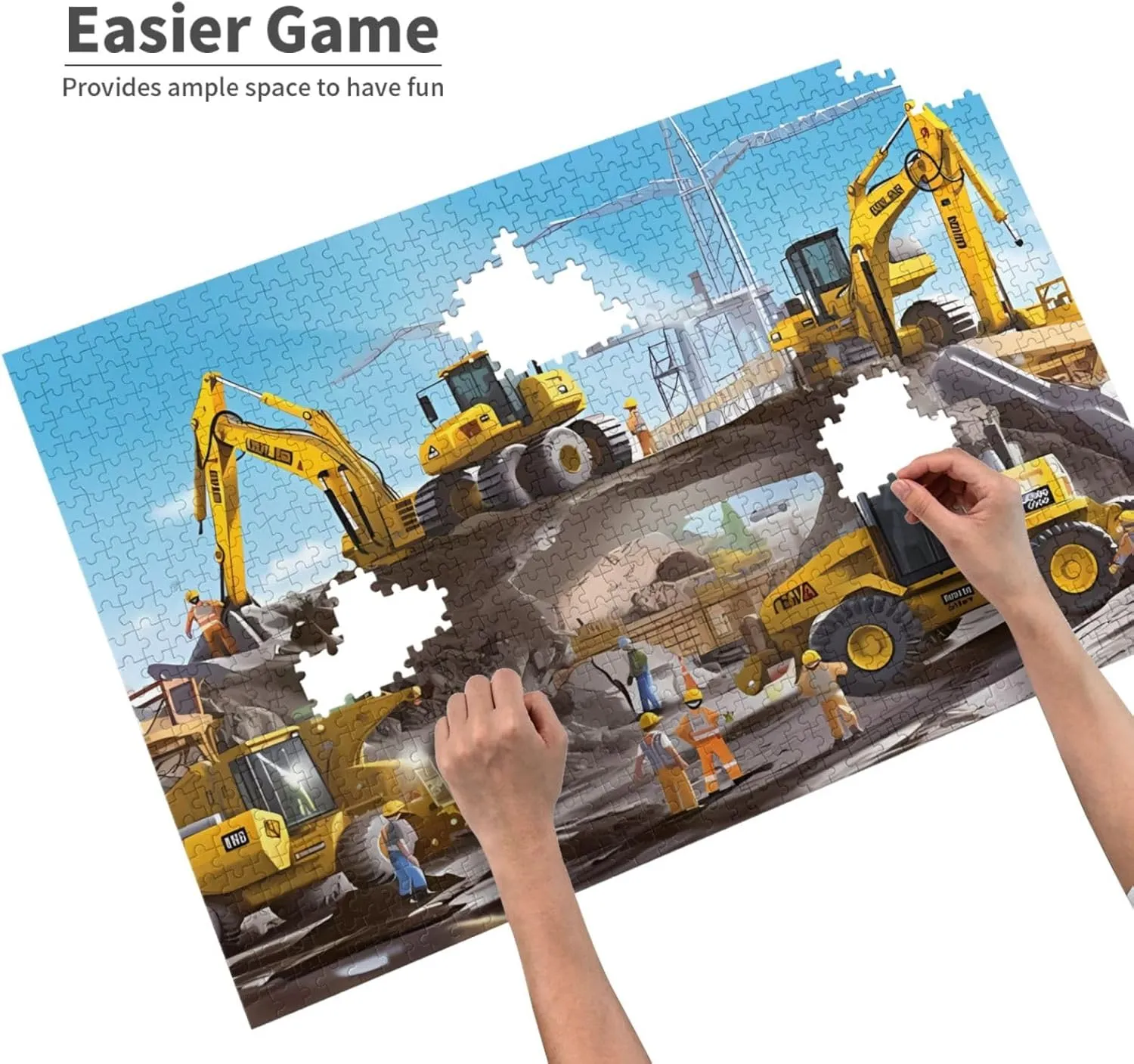 pieces jigsaw puzzles setup bubble accessory dismal Construction Site Formation wooden Beautiful Package Home Decoration Creative Gifts 29.5'' x 19.6'' Puzzles for adults 1000 