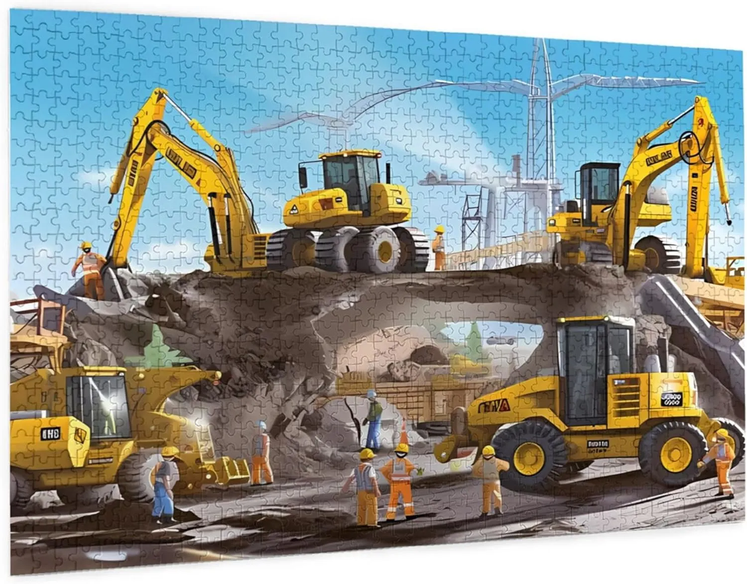 pieces jigsaw puzzles setup bubble accessory dismal Construction Site Formation wooden Beautiful Package Home Decoration Creative Gifts 29.5'' x 19.6'' Puzzles for adults 1000 