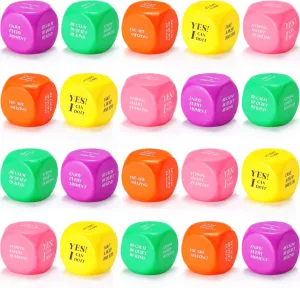 Pieces Motivational Stress Ball Bulk for Adults Square Shape Brain audience Stress Relief Balls Quotes Foam Dice for Kids Classroom School Supplies Social Emotional Learning Anxiety Toys$ 5 Colors Zhehao 20 