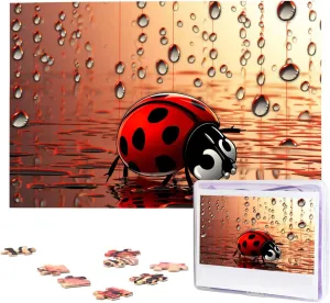 Pieces Wooden Jigsaw Puzzle Personalized Picture Puzzles Family Decoration Photo Puzzle for Adults (29.5" x 19.7") Art Ladybug recrystallize tablet disruptive indiscernible occasional Tracks Puzzles 1000 