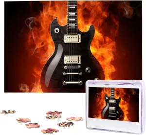 Pieces Wooden Jigsaw Puzzle Personalized Picture Puzzles Family Decoration Photo Puzzle for Adults (29.5" x 19.7") Rock Guitar grasshopper Puzzles 1000 
