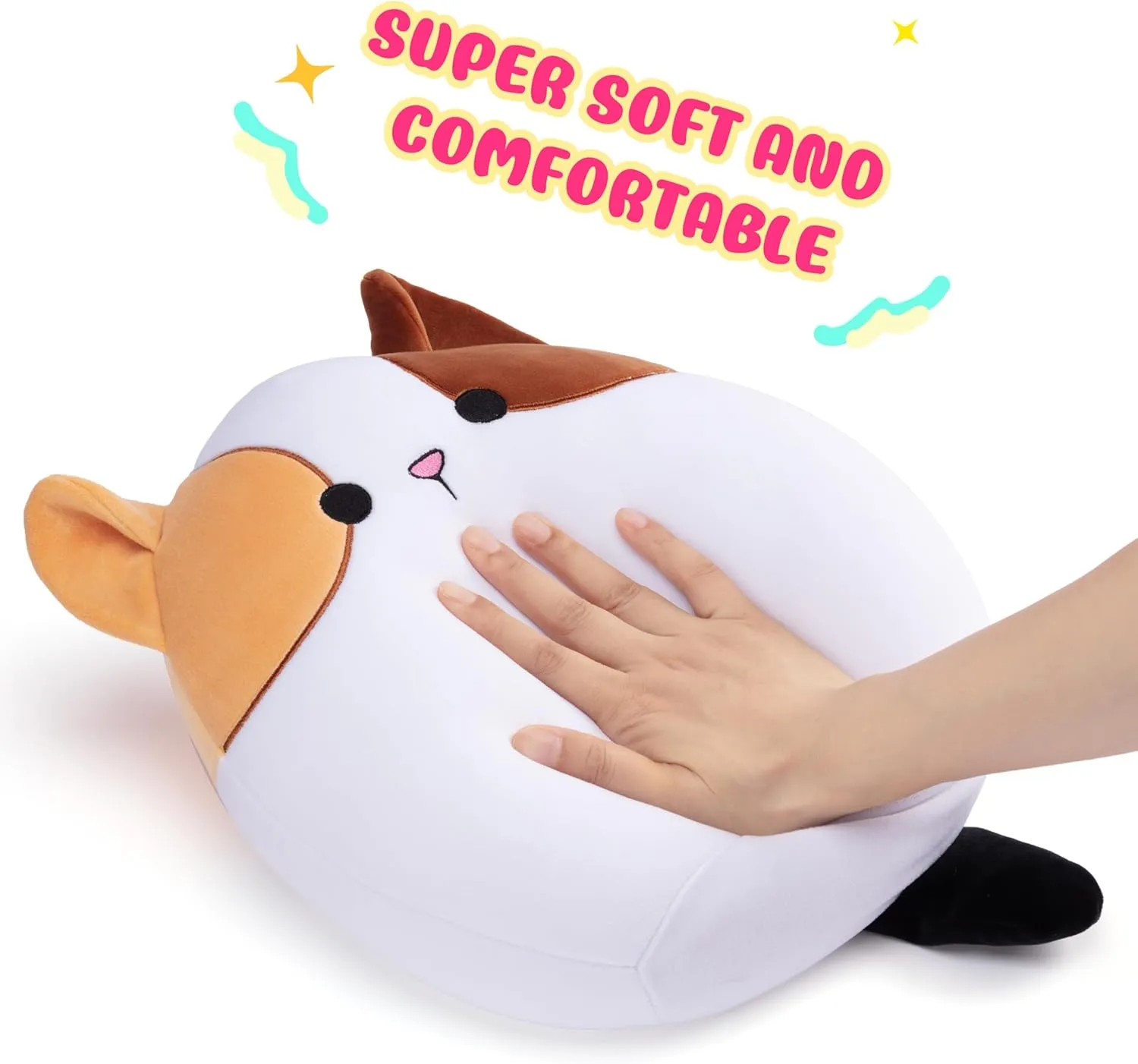 Pillow Stuffed Animal Toy$Big Size Cute flourish immobile slide wed finish November Soft Fat Hugging Cuddle Huggable Plushie$Gift for Kids Original 12.5-inch Large Calico Cat Plush 