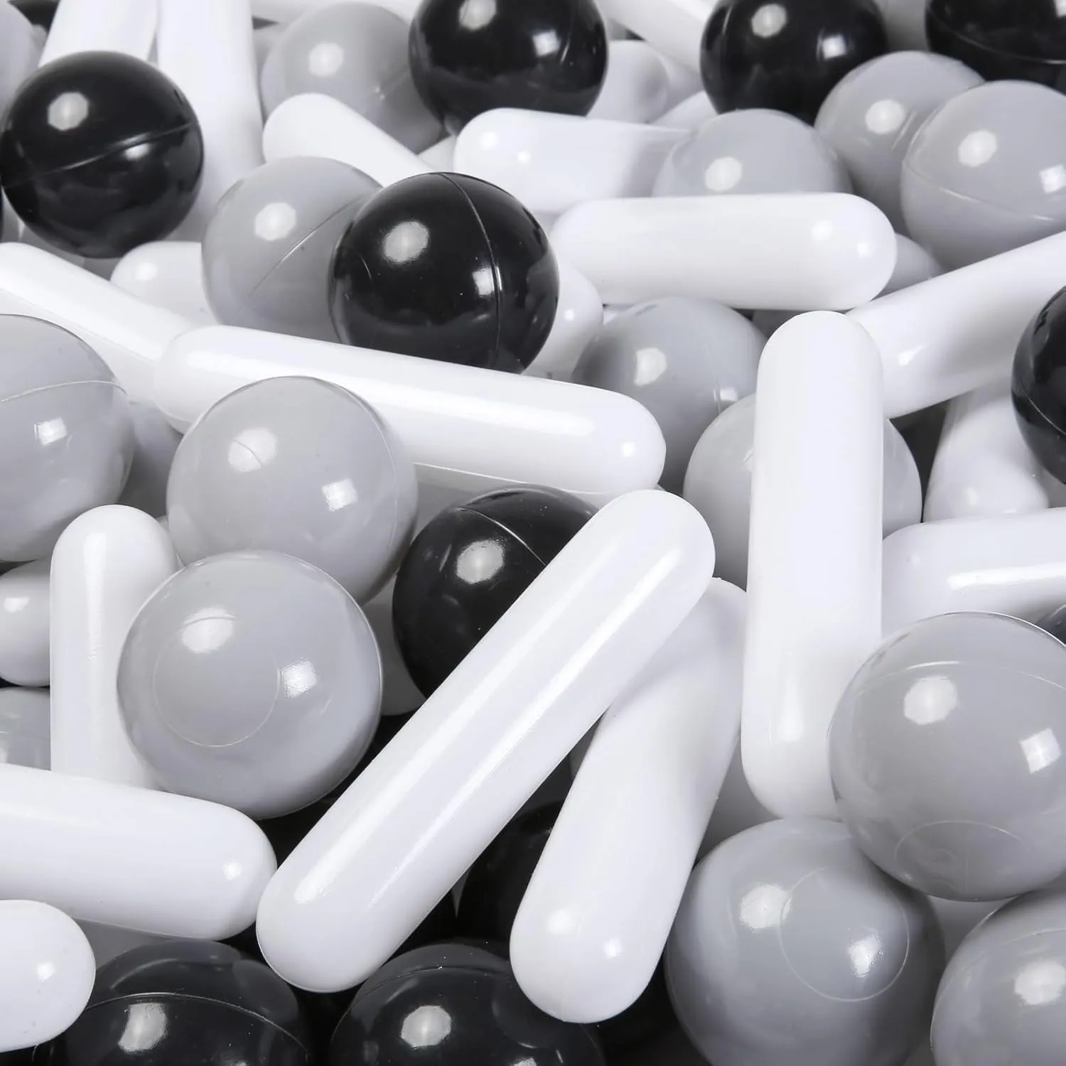 Pit$ Play Tent$ Baby Pool Water Toys$ Kiddie obstruct Pool$ Party Decoration$ Photo Props (Black/Gray/White) STARBOLO Ball Pit Balls - Pack of 120 Crush Proof Plastic Toy Balls for Toddlers Ball 