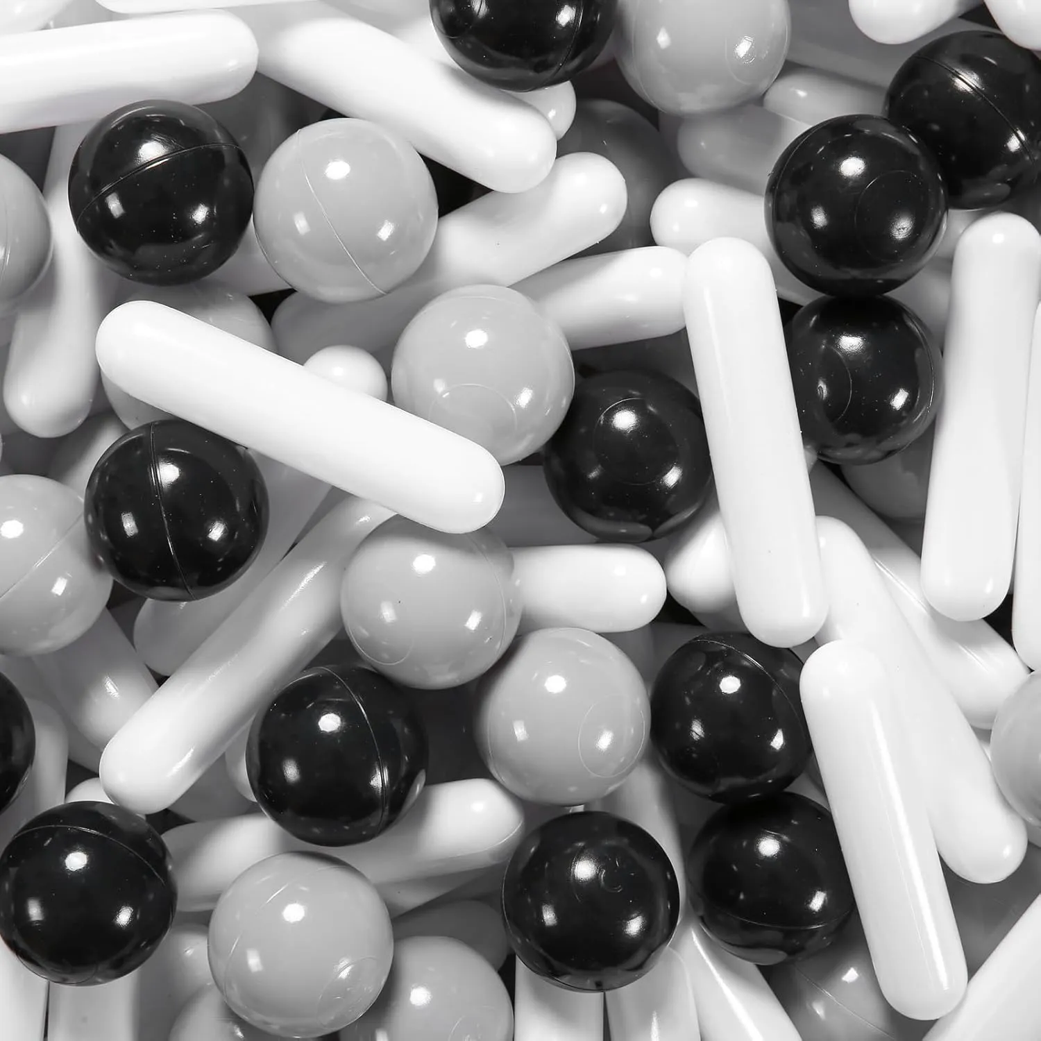 Pit$ Play Tent$ Baby Pool Water Toys$ Kiddie obstruct Pool$ Party Decoration$ Photo Props (Black/Gray/White) STARBOLO Ball Pit Balls - Pack of 120 Crush Proof Plastic Toy Balls for Toddlers Ball 