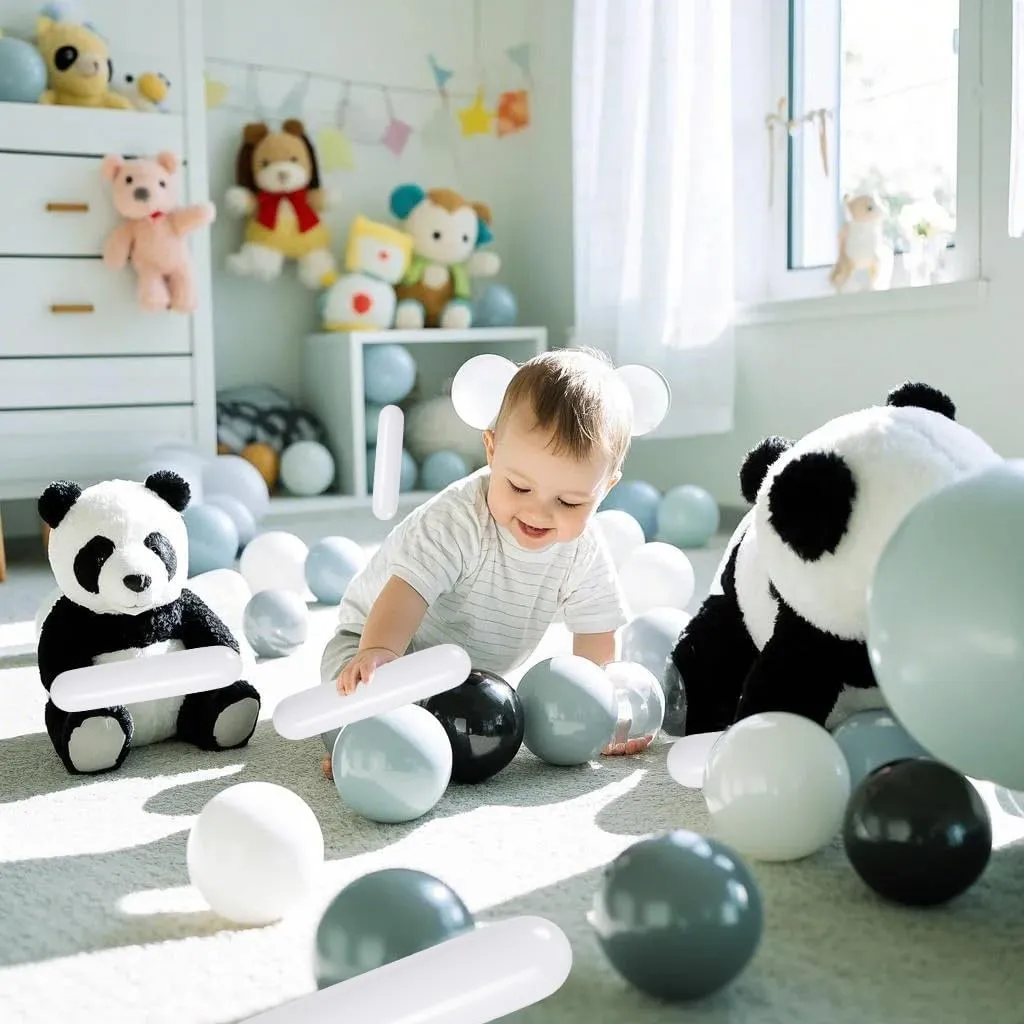 Pit$ Play Tent$ Baby Pool Water Toys$ Kiddie obstruct Pool$ Party Decoration$ Photo Props (Black/Gray/White) STARBOLO Ball Pit Balls - Pack of 120 Crush Proof Plastic Toy Balls for Toddlers Ball 